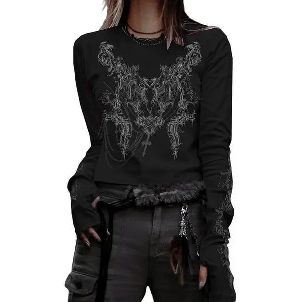 Vintage Graphic Gothic/ Grunge Long Sleeve