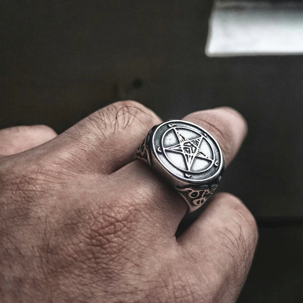 Occult Pentagram Ring