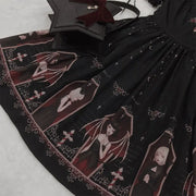 Dark Gothic Devil Print Dress