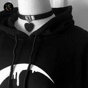 Goth Japanese Crescent Hoodie