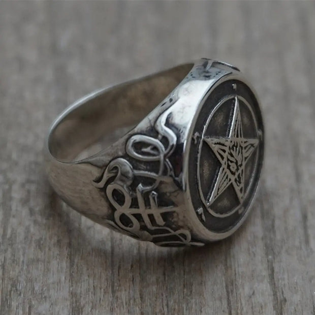 Occult Pentagram Ring